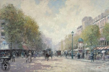 Artworks in 150 Subjects Painting - Morning on the Boulevard TK cityscape